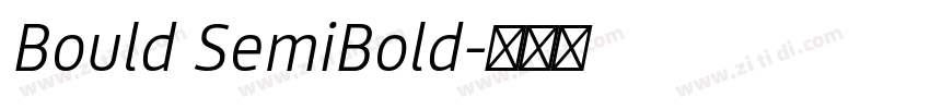 Bould SemiBold字体转换